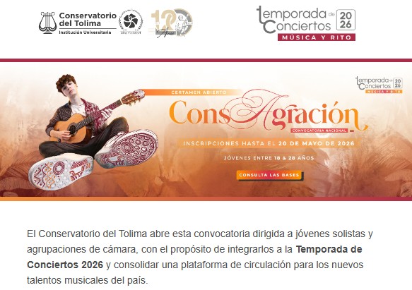 Convocatoria Consagración - Temporada de Conciertos 2026
