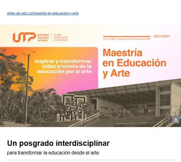UTP - Maestría en Educación y Arte con enfoque interdisciplinar